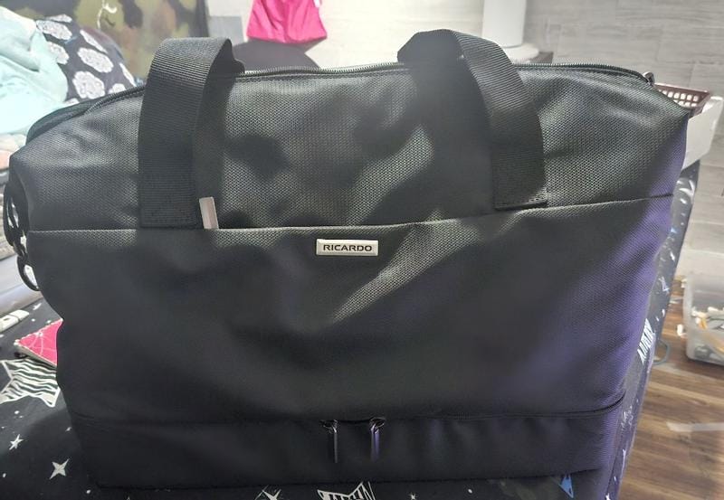 Customer photo review of Avalon Drop-Bottom Weekender Duffel