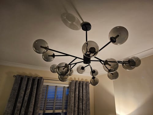 Customer photo review of 15-Light Sputnik Modern Sphere Chandelier