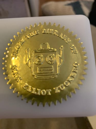 Customer photo review of Custom Book Embosser