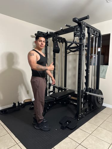 Customer photo review of Major Fitness B52 All-In-One Home Gym Smith Machine