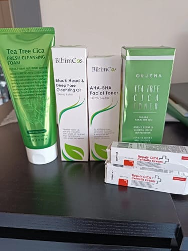 Customer photo review of Orjena Tea Tree Cica Fresh Cleasing Foam 180ml