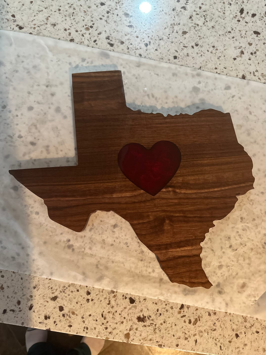 Customer photo review of 16x15" State Of Texas + Star Inlay Acrylic Router Template