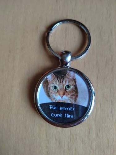 Customer photo review of Gedenk-Schlüsselanhänger mit Foto & Text