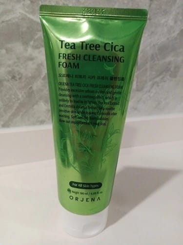 Customer photo review of Orjena Tea Tree Cica Fresh Cleasing Foam 180ml
