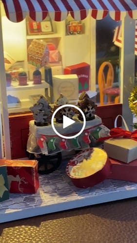 Customer video review of Christmas Sweets Treats DIY Wooden Miniature House