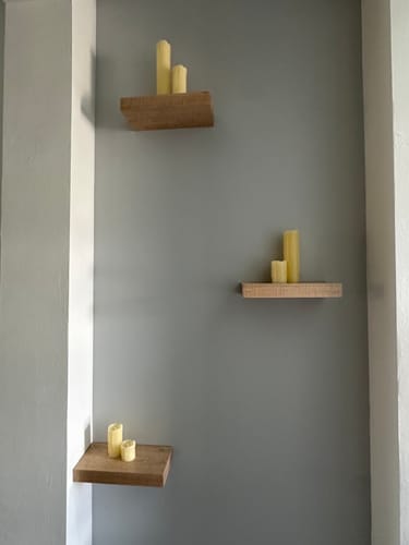 Customer photo review of Maple Floating Shelves