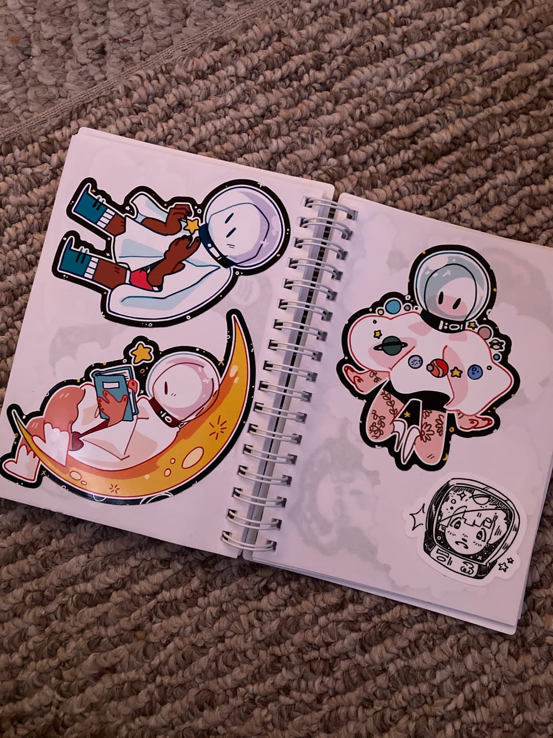 Customer photo review of Cute Space Ghost Stickers! : V5