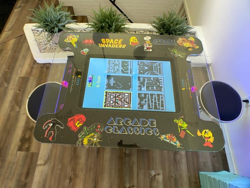 Customer photo review of Commercial Grade 60 games in 1 Arcade Commercial Cocktail Table Machine Retro Multi-cade LED