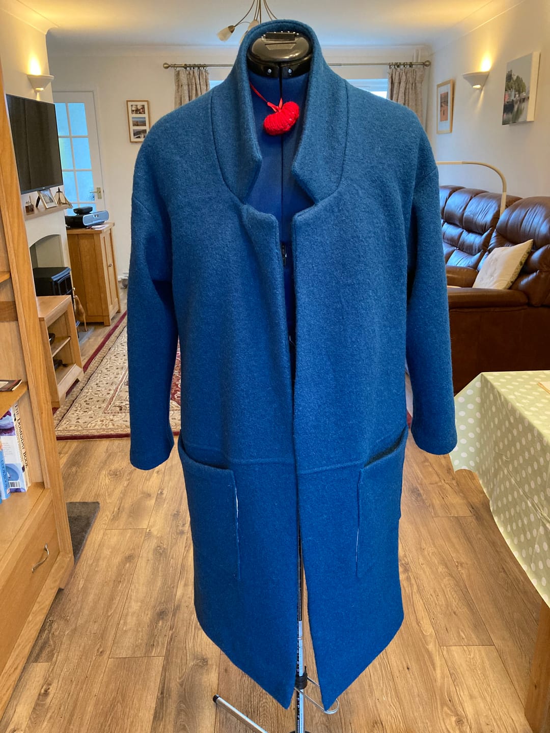 Customer photo review of Plain 100% Boiled Wool Fabric