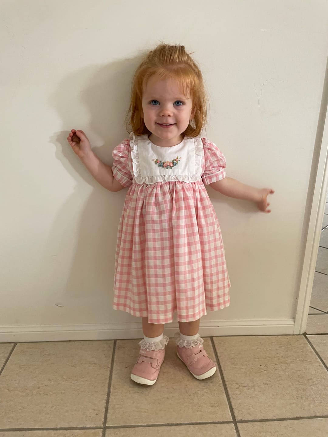 Customer photo review of Ella Handsmocked Dress