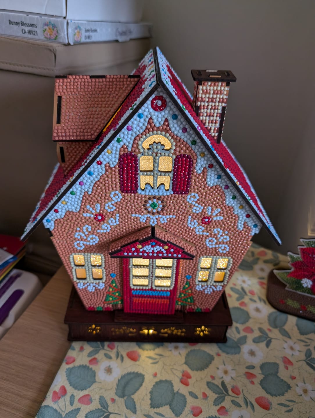 Customer photo review of "Gingerbread House" 3D Crystal Art LED Decoration