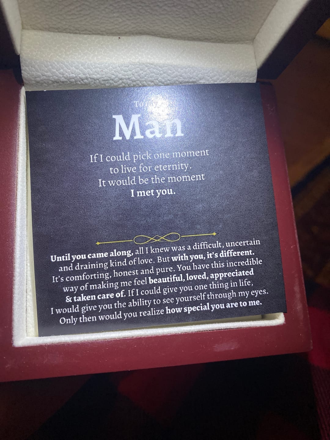 Customer photo review of To My Man - Luxury Gift Set - SS52