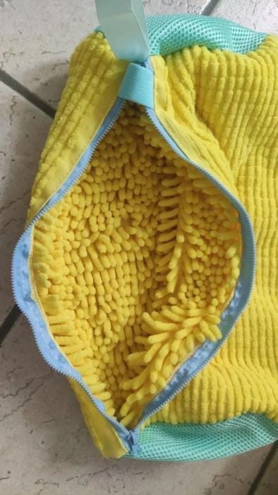 Customer photo review of MagicWipe™ Shoe Wash Bag