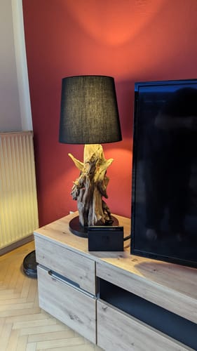 Customer photo review of Wurzelholz Tischlampe IKAL Höhe 82 cm inkl. Lampenschirm