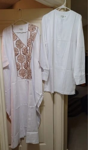 Customer photo review of Grand Boubou Blanc Homme