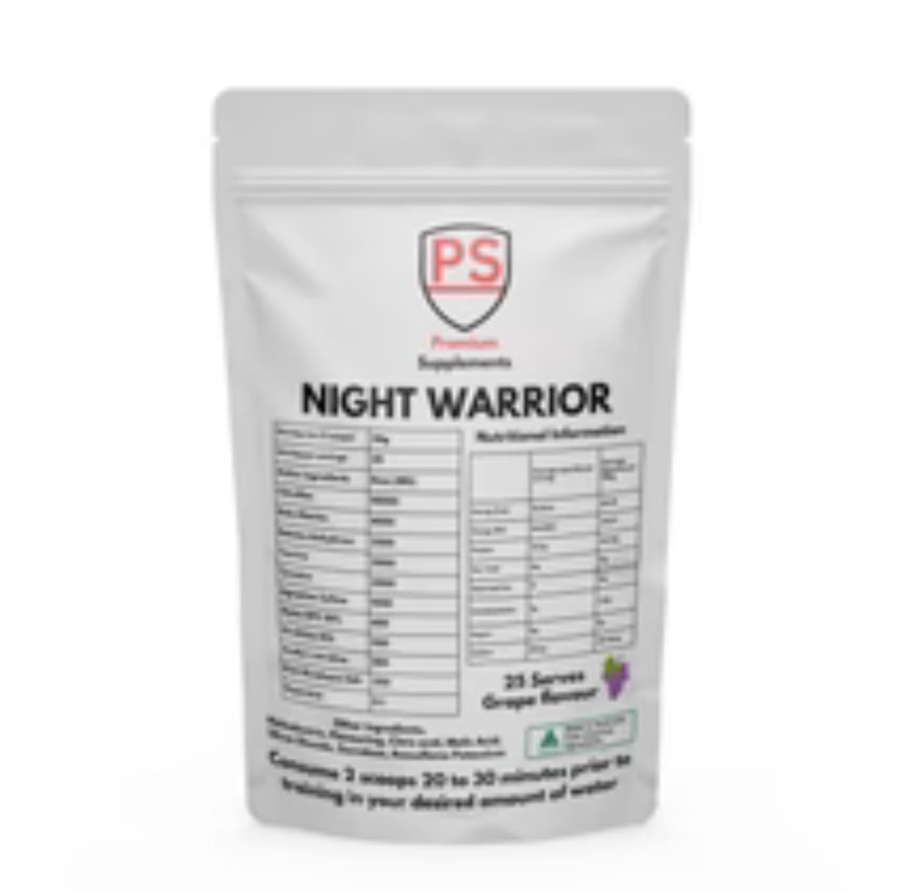 Customer photo review of Night warrior Caffeine-free Pre-workout