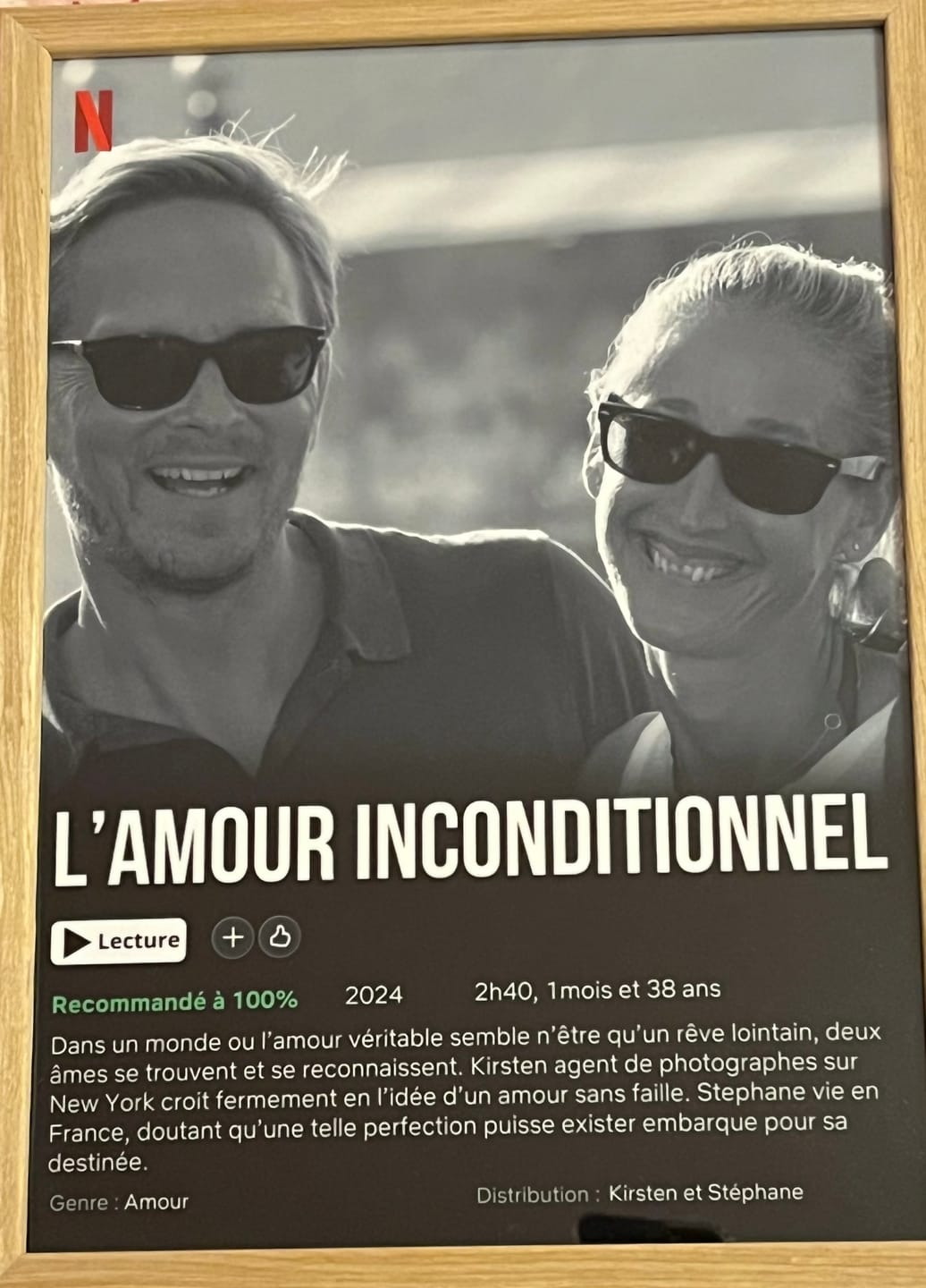 Customer photo review of Netflix Couple - Affiche personnalisée