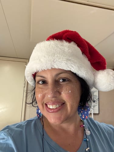 Customer photo review of Silver Glitter Freckles Makeup Patches
