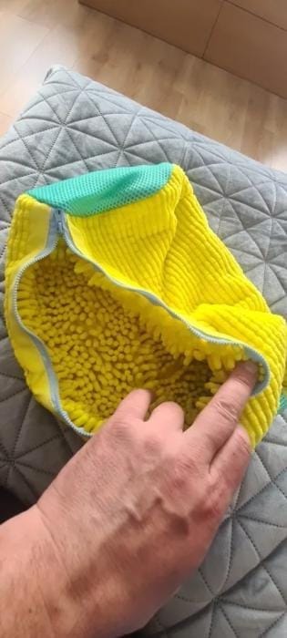 Customer photo review of MagicWipe™ Shoe Wash Bag