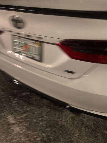 Customer photo review of Fit 2018-2024 Toyota Camry TRD Style Black Rear Bumper Lip Spoiler Lower Diffuser & Splitters