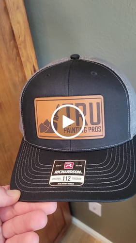 Customer video review of Custom Leather Patch Hats Richardson 112 Laser Engraved