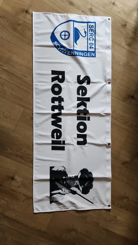 Customer photo review of Stoffbanner inkl. Druck