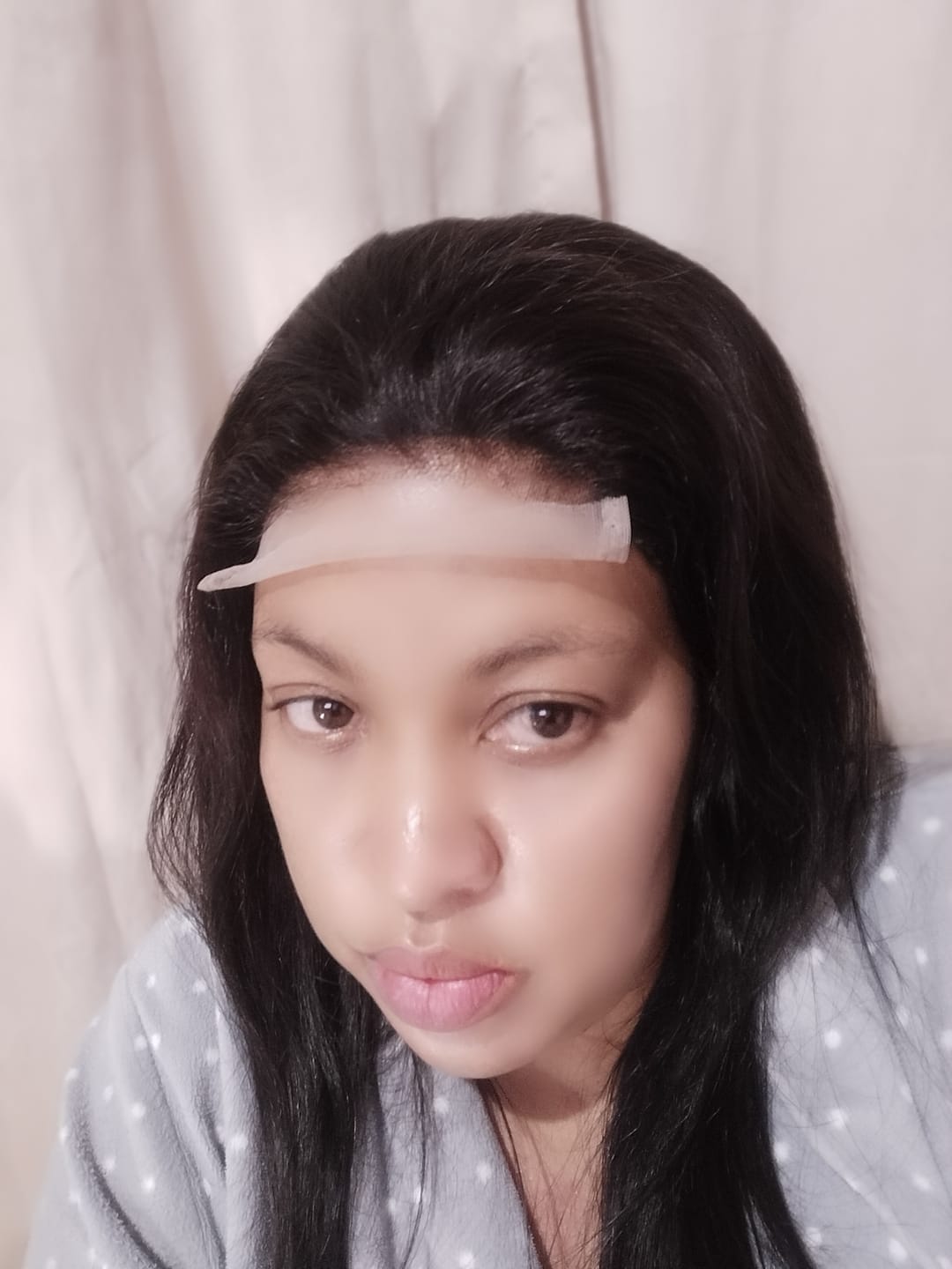 Customer photo review of Wear And Go 18 - 32 inch 5x5 Lace Frontal Closure Glueless Straight Wig