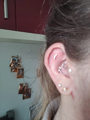 Customer photo review of LIANA Cartilage Stud - Threadless