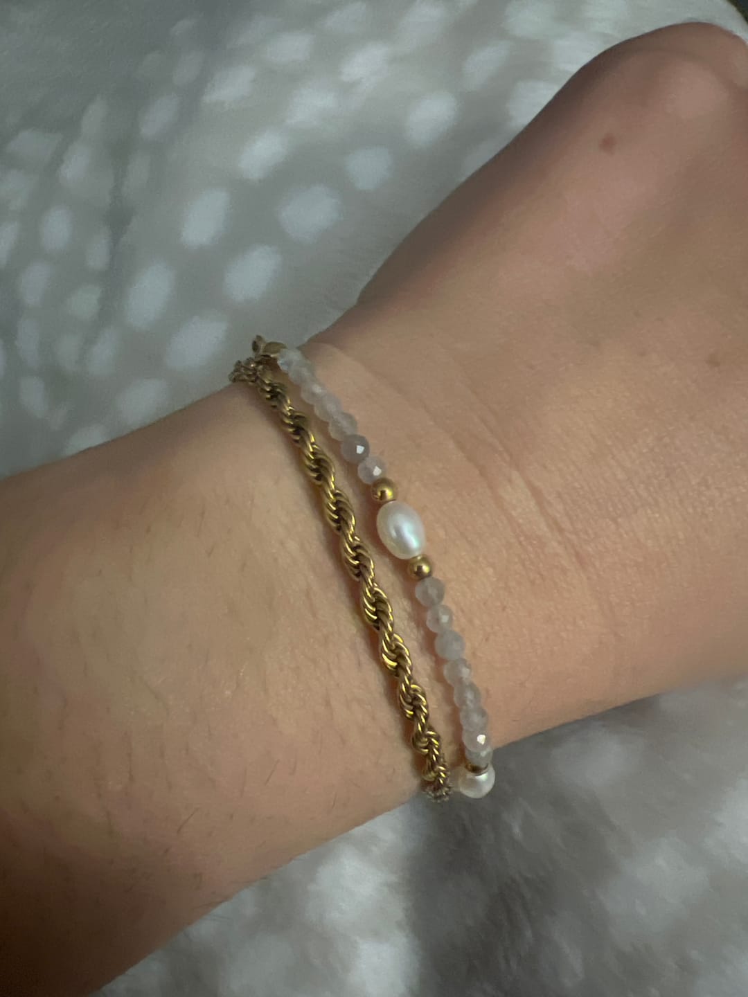 Customer photo review of Twisted 18K Gold Bracelet