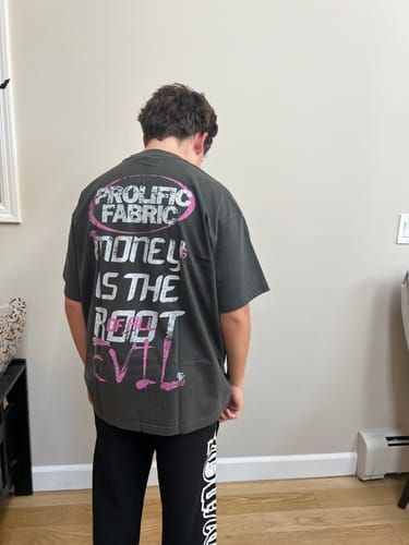 Customer photo review of ROOT OF EVIL TEE