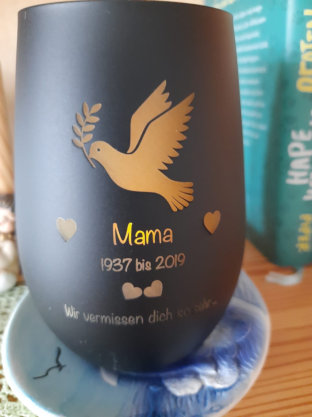 Customer photo review of Wir vermissen dich ... - Individuelles Trauerlicht