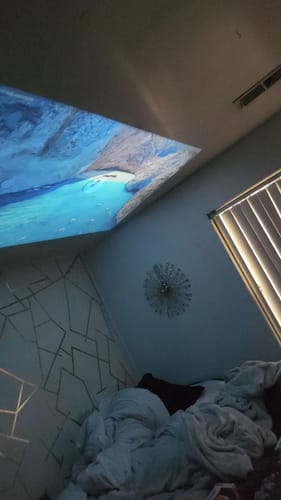 Customer photo review of Full HD Mini Portable Projector