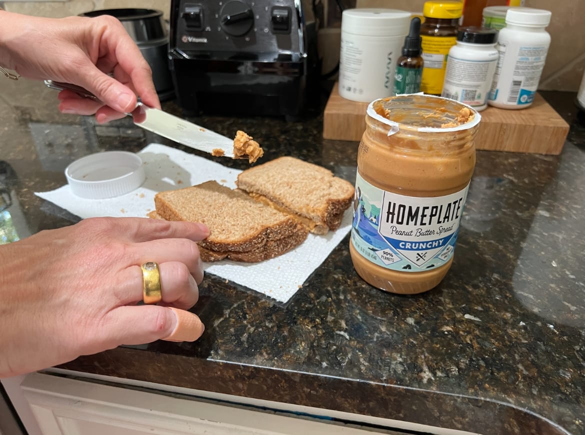 Customer photo review of Crunchy Peanut Butter (3 pack)