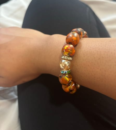 Customer photo review of Grounded Hand Painted Bracelet