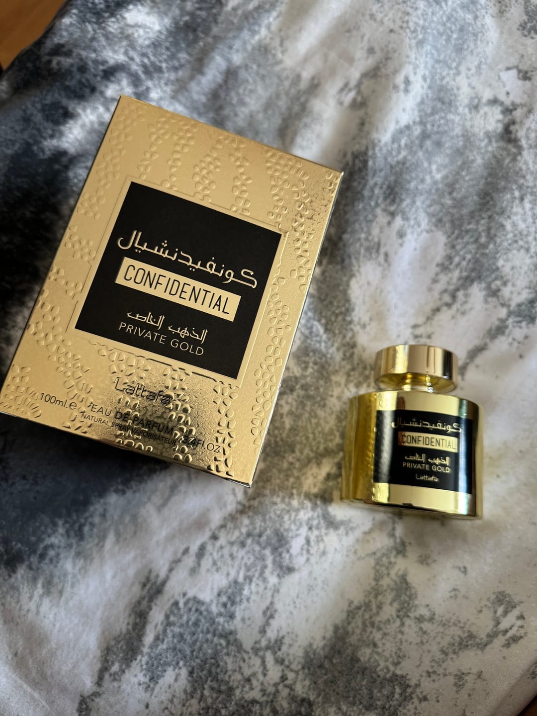 Customer photo review of Confidential Private Gold Lattafa Perfumes 100ml