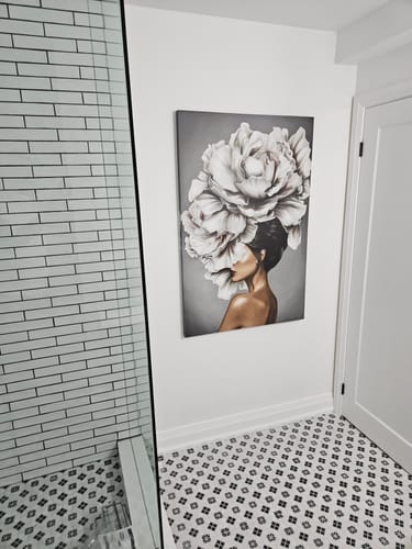 Customer photo review of 'Woman Unfold' Framed Canvas