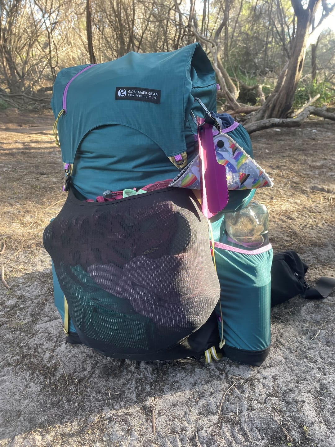 Customer photo review of Mariposa 60 Backpack