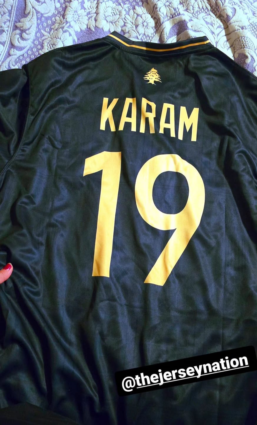 Customer photo review of Lebanon Custom Football Jersey