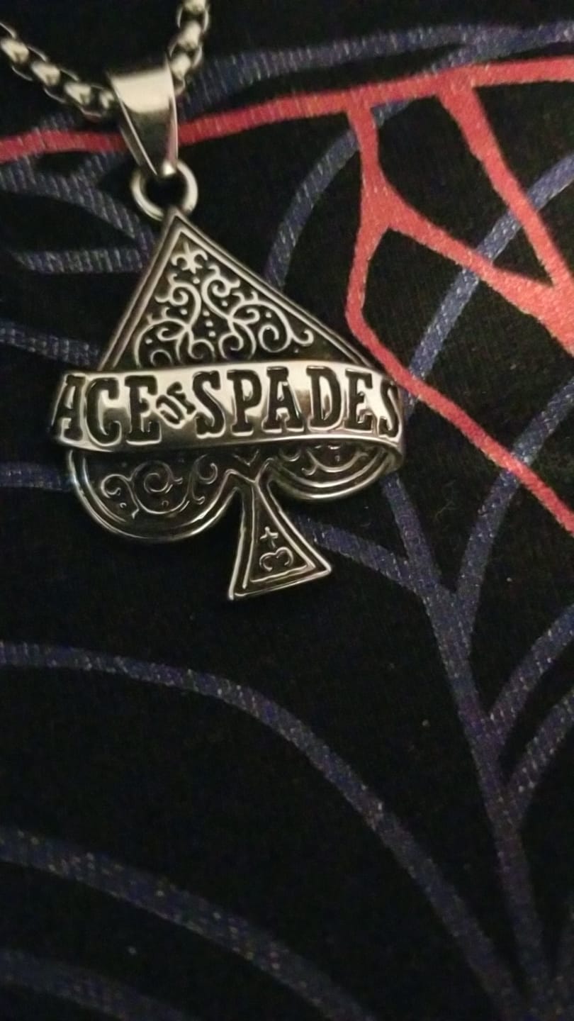 Customer photo review of ACE OF SPADES. - NECKLACE