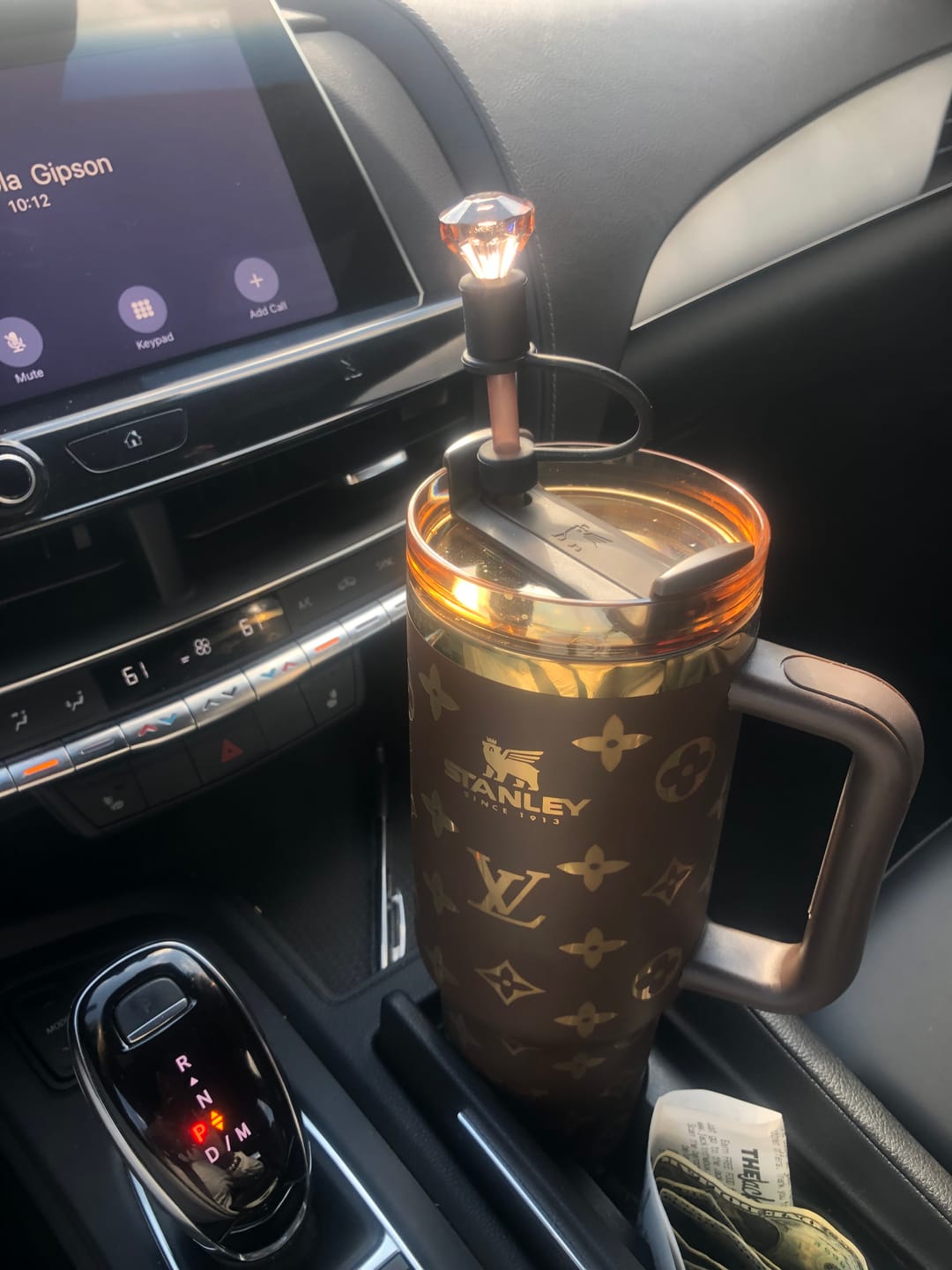 Customer photo review of Luxe Tri-Color Crystal Gem Straw Toppers (3-Pack)