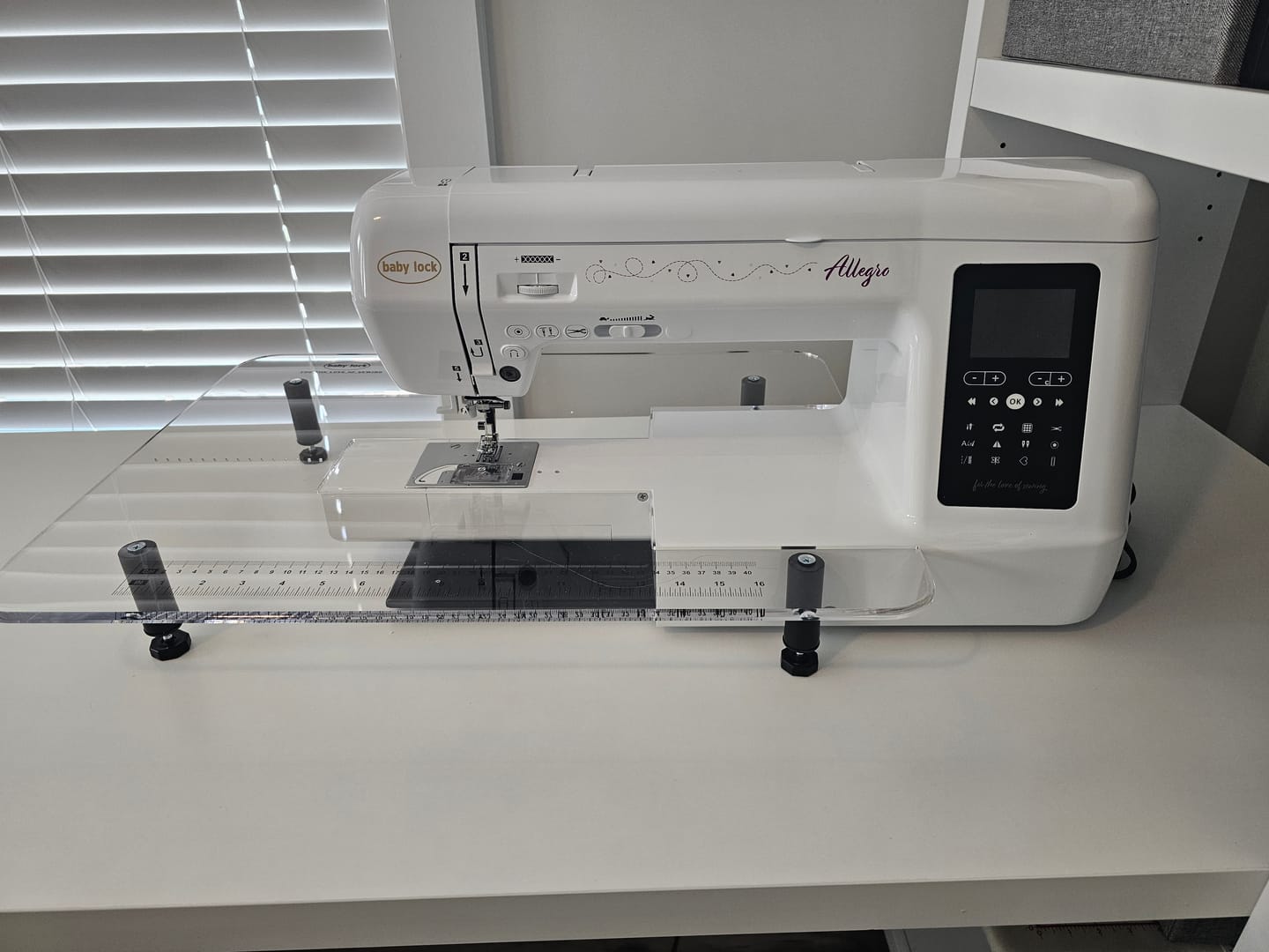 Customer photo review of Acrylic Extension Table (18" x 24"), Babylock #BLMJZ-ET
