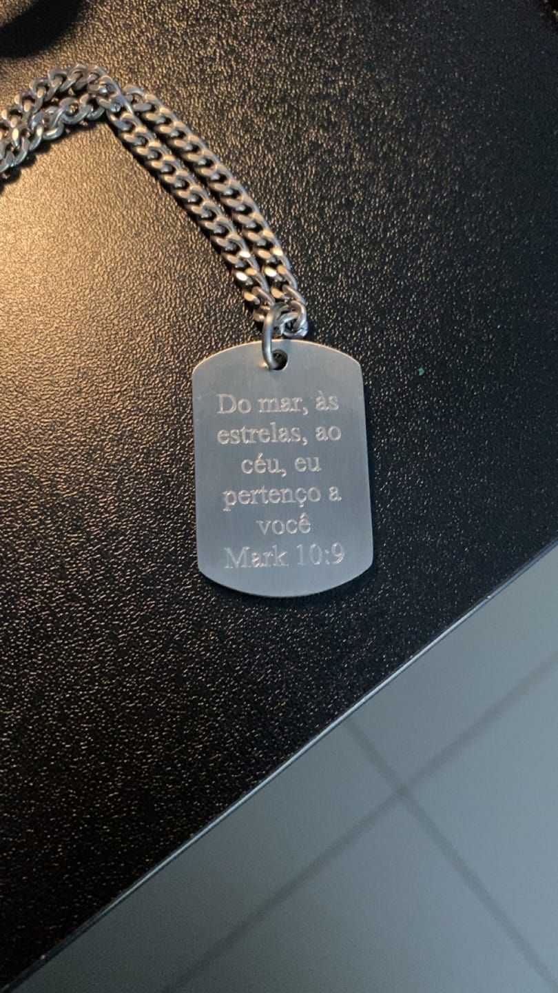 Customer photo review of Matte Dog Tag