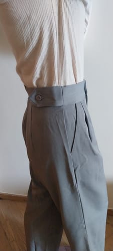 Customer photo review of Harlow Side Adjustable Pleated Trousers*