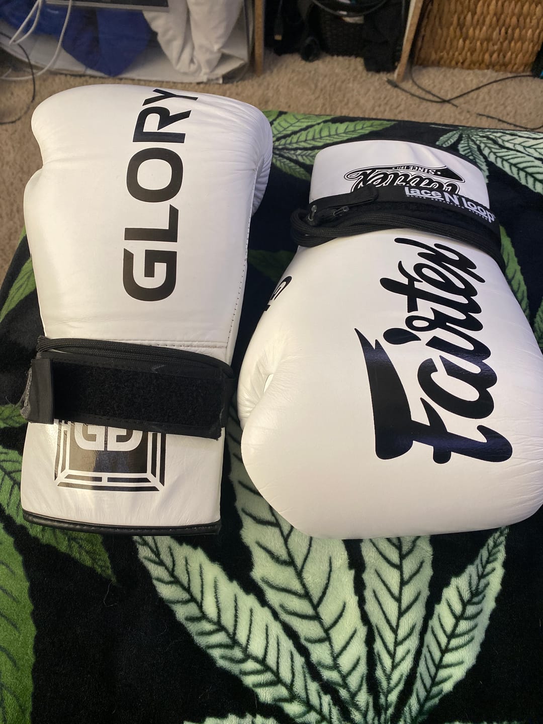 Customer photo review of Fairtex Glory BGLG1 Laced White Kickboxing Glove
