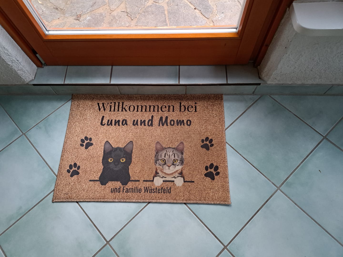 Customer photo review of Alle meine Fellnasen - Individuelle Fußmatte