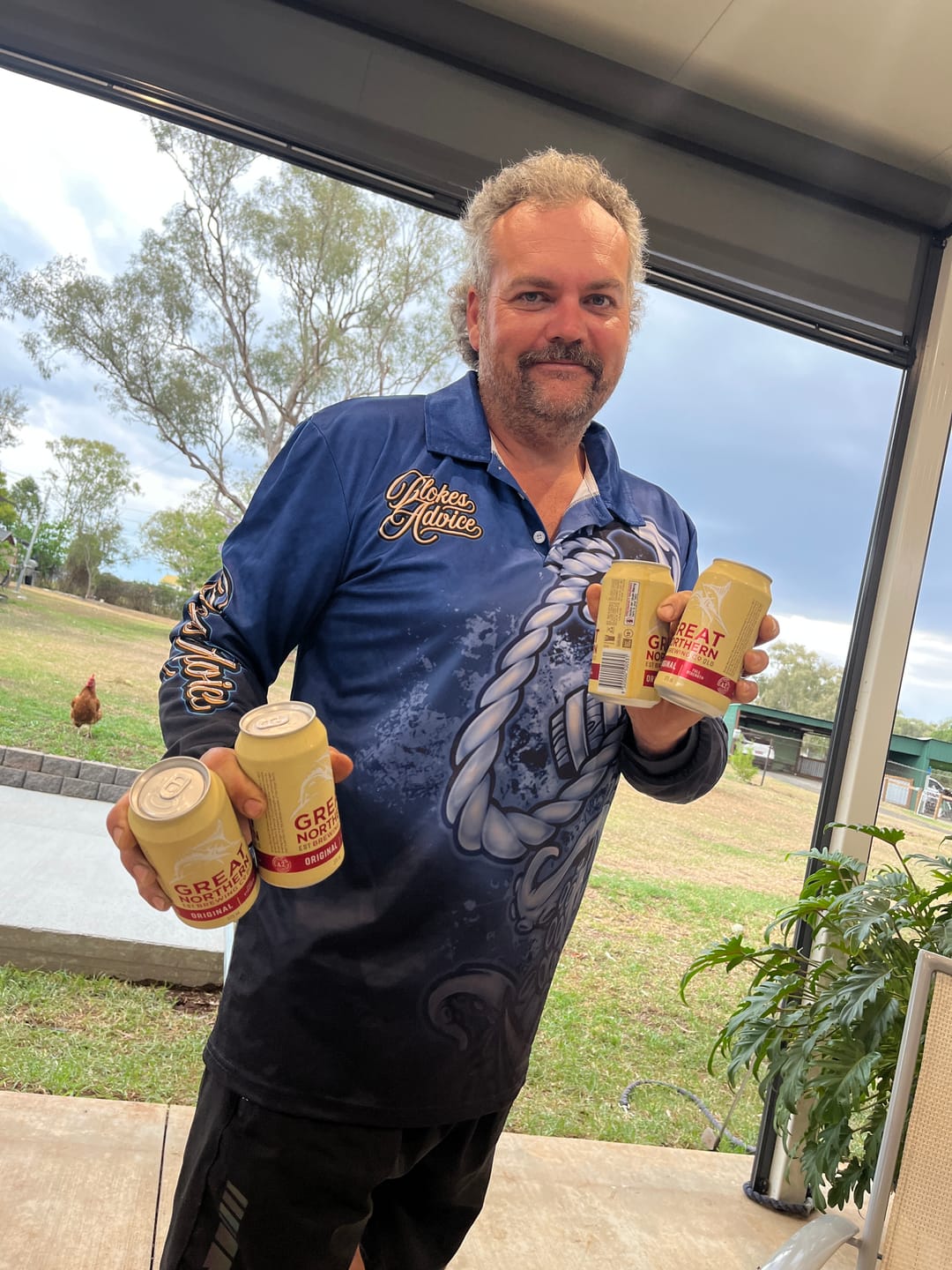 Customer photo review of Blokes Advice Sticker - White