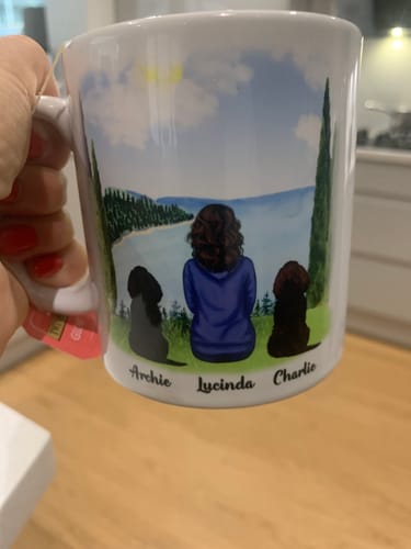 Customer photo review of Girl & Dogs - Dog Mum Personalised Mug