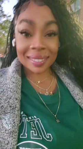 Customer photo review of Bohemian Knotless Braided Wig, Swiss Full Lace, Black Color, Waist Length - READY TO SHIP