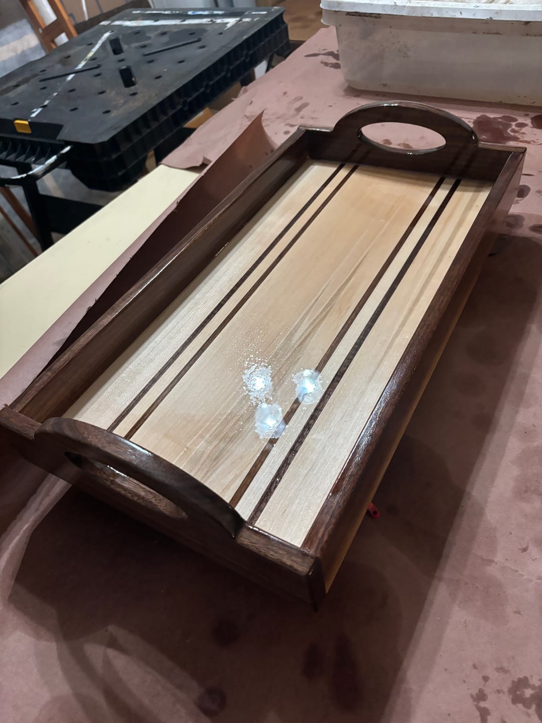 Customer photo review of Oval Grip Handle Acrylic Router Template