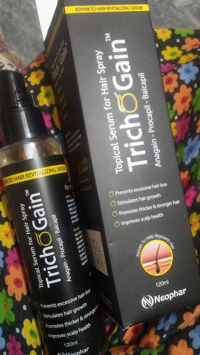 Customer photo review of Trichogain Spray For Hair Growth